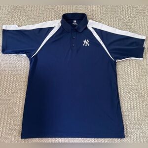 New York Yankees Genuine Merchandise Polo Shirt, Sz Large, embroidered Yankees